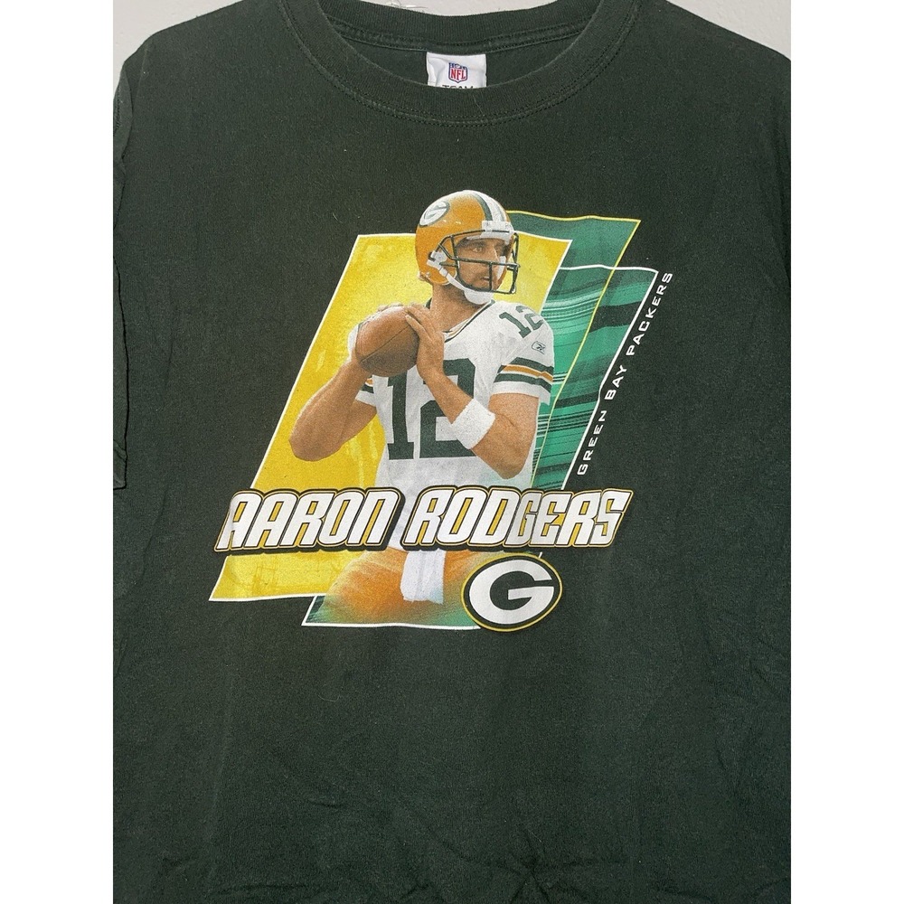 Arron Rodgers Shirt Adult XL Green Gold Green Bay Packer NFL Team Graphic